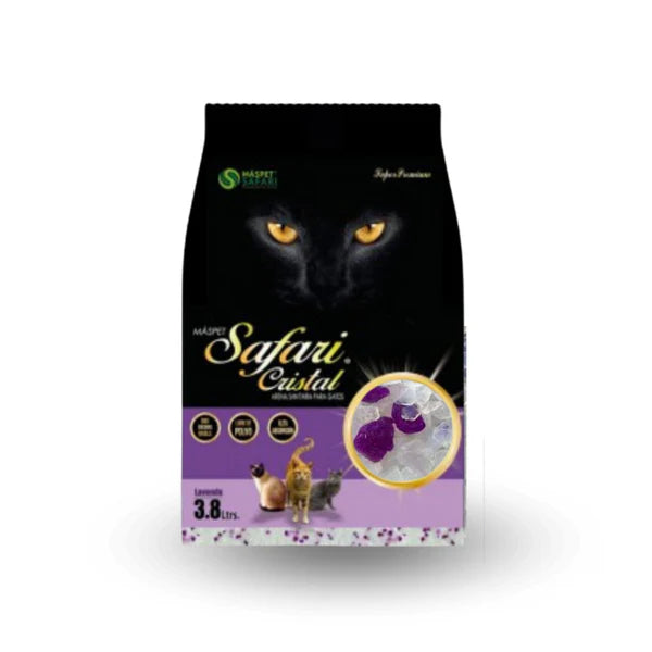 Arena Sanitaria Safari Cristal 3,8 Litros Aroma Lavanda